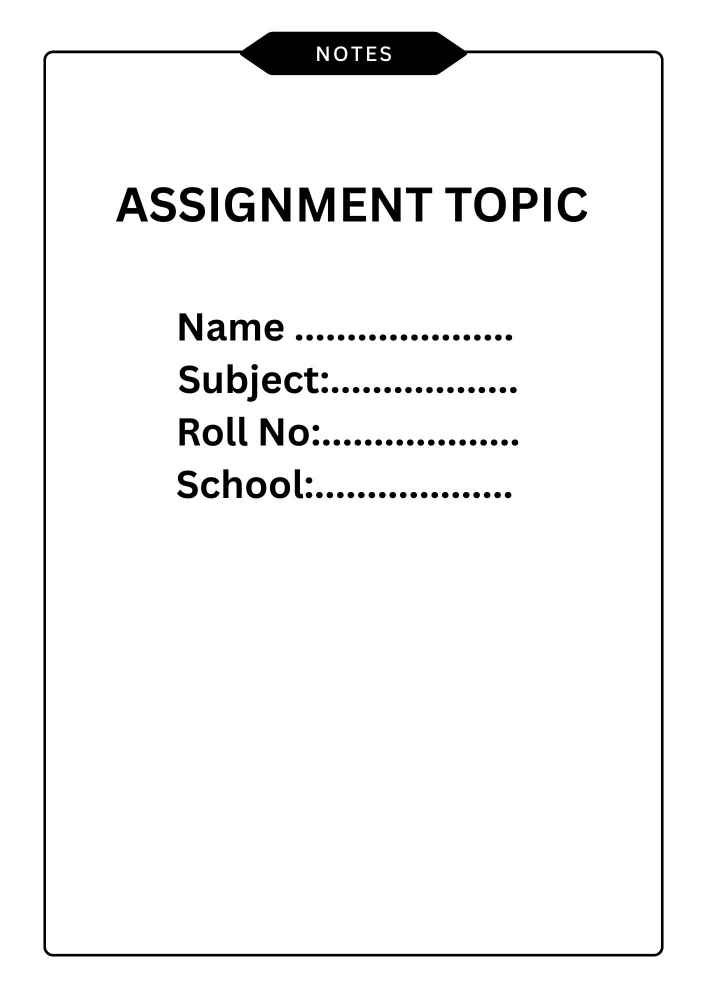 Simple Assignment Front Page Design 1