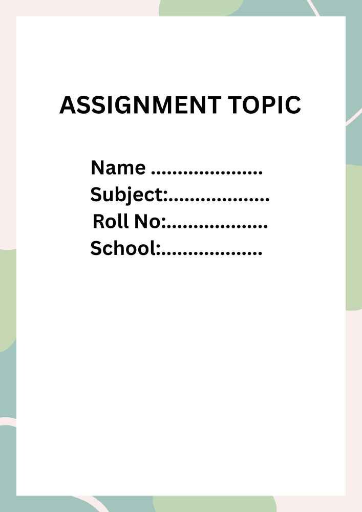 Simple Assignment Front Page Design 7