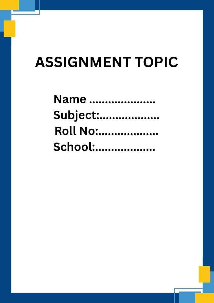 Simple Assignment Front Page Design 11