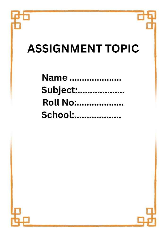 Simple Assignment Front Page Design 9