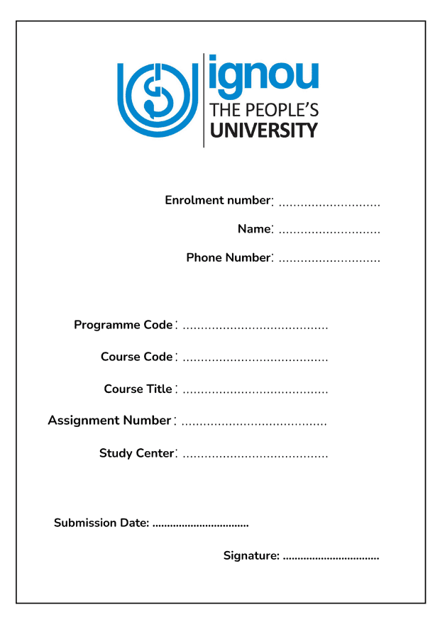 ignou-assignment-front-page assignment front page ignou